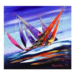 Natalia Sinkovsky, Hand Signed Original Acrylic Painting on Canvas with Letter A