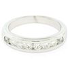 Image 2 : Classic Platinum .80 ctw Channel Set Round Brilliant VS Diamond Wedding Band Rin
