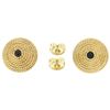 Image 5 : Vintage 14k Yellow Gold Cabochon Sapphire Twisted Wire Cone Shaped Stud Earrings