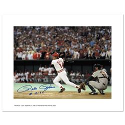 "Pete Rose 4192" Archival Photograph Featuring Pete Rose Hitting his Record Brea
