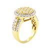 Image 4 : 2.26 ctw Diamond Ring - 18KT Yellow With Rhodium Plating Gold