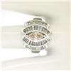 Image 5 : 14K White Gold 1.74 ctw Diamond Engagement Ring w/ Champagne Marquise Solitaire
