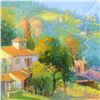 Image 2 : Ming Feng, "Hidden Hills" Original Oil Painting on Canvas, Hand Signed with Lett