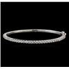 Image 1 : 14KT White Gold 2.30 ctw Diamond Bangle Bracelet