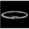 Image 2 : 14KT White Gold 2.30 ctw Diamond Bangle Bracelet