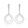 Image 1 : 14k White Gold 1.23CTW Diamond Earrings, (SI3/G)
