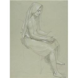 William Bouguereau - Study of a Woman for Offering to Love