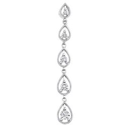 14k White Gold 0.33CTW Diamond Pendant, (SI3/G-H)
