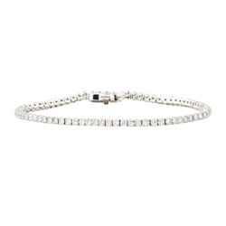 2.85 ctw Round Brilliant Cut Diamond Tennis Bracelet - 14KT White Gold
