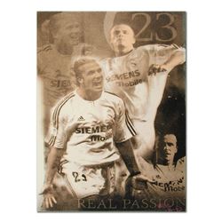 Ringo, "David Beckham" One-of-a-Kind Hand-Pulled Silkscreen and Mixed Media Pain