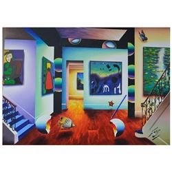 Ferjo, "Miro's Fancy" Original Painting on Canvas, Hand Signed with Letter of Au