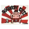 Image 1 : Todd Goldman, "Goodbye Kitty" Hand Signed Original Painting on Canvas with Lette