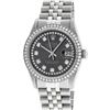 Image 2 : Rolex Mens Stainless Steel Rhodium String Diamond 36MM Datejust Wristwatch