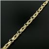 Image 5 : 14K Yellow Gold 7" Fancy Link 2.0 ctw Genuine Bezel Oval Multi Gemstone Bracelet