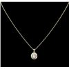 Image 2 : 1.23 ctw Diamond Pendant With Chain - 14KT White Gold