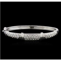 14KT White Gold 2.30 ctw Diamond Bangle Bracelet