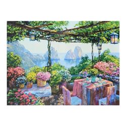 Howard Behrens (1933-2014), "Table For Two, Capri" Limited Edition on Canvas, Nu