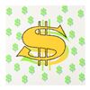 Image 1 : Steve Kaufman (1960-2010), "Dollar Sign" Limited Edition Hand Pulled Silkscreen