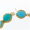 Image 9 : 18k Yellow Gold GIA Certified Large Cabochon Greenish Blue Turquoise Statement N