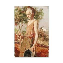 Pino (1939-2010), "Afternoon Chores" Artist Embellished Limited Edition on Canva