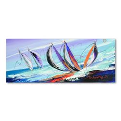 Natalia Sinkovsky, "Orchestra On the Sea" Original Acrylic Painting on Canvas, H