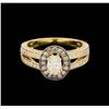Image 2 : 14KT Yellow Gold 0.95 ctw Diamond Unity Ring