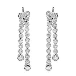 14k White Gold 0.98CTW Diamond Earrings, (I1-I2/H-I)