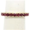 Image 3 : 14K Yellow Gold 2.75 ctw 25 Prong Set Blood Red Ruby Eternity Band Ring