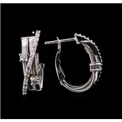 0.52 ctw Diamond Earrings - 14KT White Gold