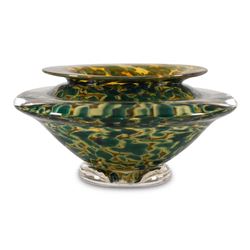 "Small Ikebana Flower Bowl" Hand-Blown Glass Bowl, Hand Signed by GartnerBlade G