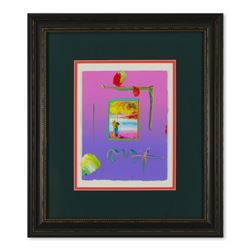 Peter Max, "Sage with Profile" Framed One-Of-A-Kind Acrylic Mixed Media, Hand Si