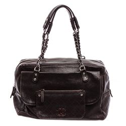 Chanel Brown Caviar Leather Pocket In The City Flap Shoulder Bag