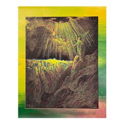 Steve Kaufman (1960-2010), "Guardian Angel" Hand Signed and Numbered Limited Edi