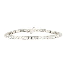 8.45 ctw Round Brilliant Cut Diamond Tennis Bracelet - 18KT White Gold