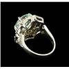 Image 3 : 4.03 ctw Aquamarine and Diamond Ring - 14KT White Gold