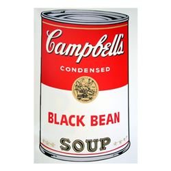 Andy Warhol "Soup Can 11.44 (Black Bean)" Silk Screen Print from Sunday B Mornin
