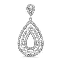 14k Gold 0.6CTW Diamond Pendant, (SI3/H)