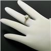 Image 3 : Etched 14k TT Gold .80 ctw European Cut Diamond Solitaire Engagement Ring