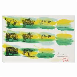 Ringo, "Eleven Bulls (Picasso)" One-of-a-Kind Hand-Pulled Silkscreen and Mixed M