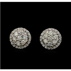 14KT White Gold 0.90 ctw Diamond Earrings