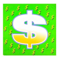 Steve Kaufman (1960-2010), "Dollar Sign (State 4)" Hand Signed and Numbered Limi