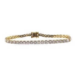 14.21 ctw Diamond Bracelelet - 14KT Yellow Gold