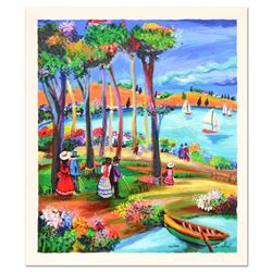 Shlomo Alter, "Afternoon Stroll" Limited Edition Serigraph, Numbered and Hand Si