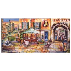 Alexander Borewko, "Nightlife" Hand Signed Limited Edition Giclee on Canvas with