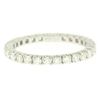 Image 1 : 18K White Gold 1.0 ctw F VS1 Round Brilliant Prong Set Diamond Eternity Band Rin