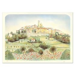 Rolf Rafflewski, "St. Paul De Vence " Limited Edition Lithograph, Numbered and H