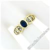 Image 3 : Trevi 18kt Yellow Gold 1.90 ctw Oval Sapphire & Baguette Diamond Ring