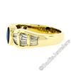 Image 7 : Trevi 18kt Yellow Gold 1.90 ctw Oval Sapphire & Baguette Diamond Ring