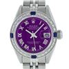 Image 1 : Rolex Ladies Stainless Steel Purple Diamond & Sapphire Datejust Wristwatch 26MM