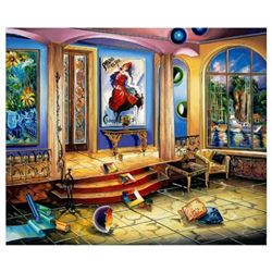 Alexander Astahov, "Modern Room" Hand Signed Limited Edition Giclee on Canvas wi